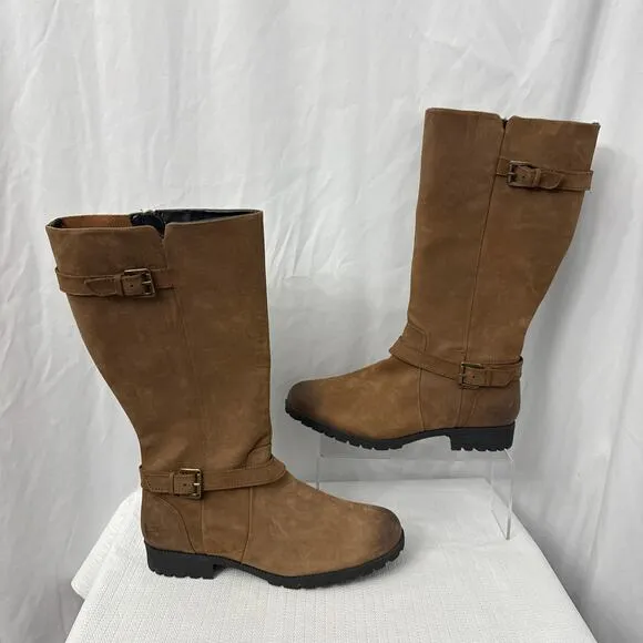 Hotter Belgravia Boots Size‎ 9.5 US Light Brown Tan Soft Leather Knee High